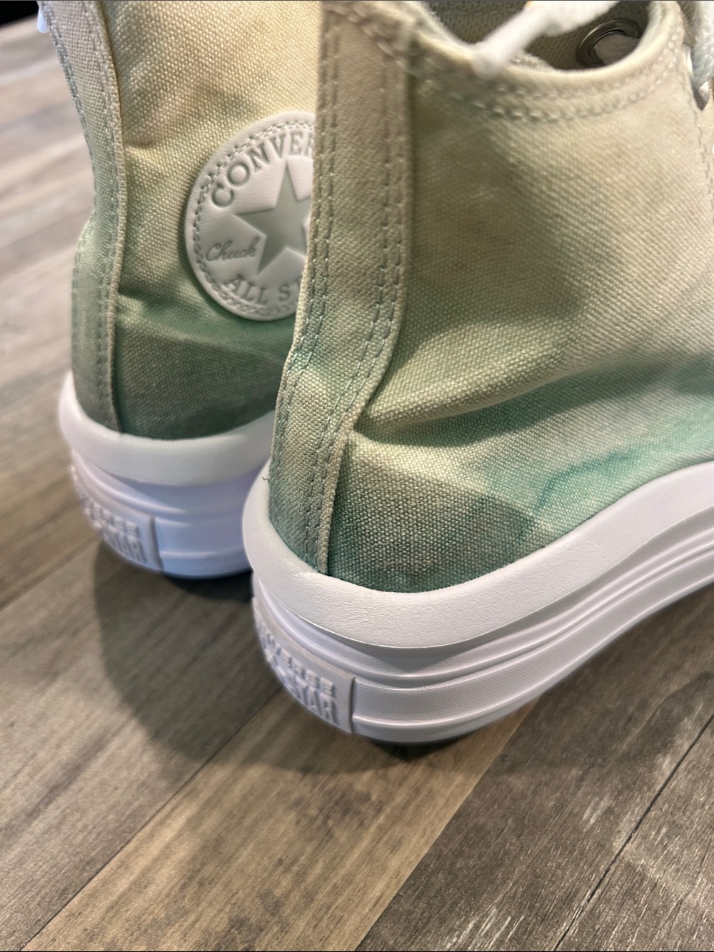 Converse High-Top Platform Sneakers - Green Fade - Picture 11 of 12